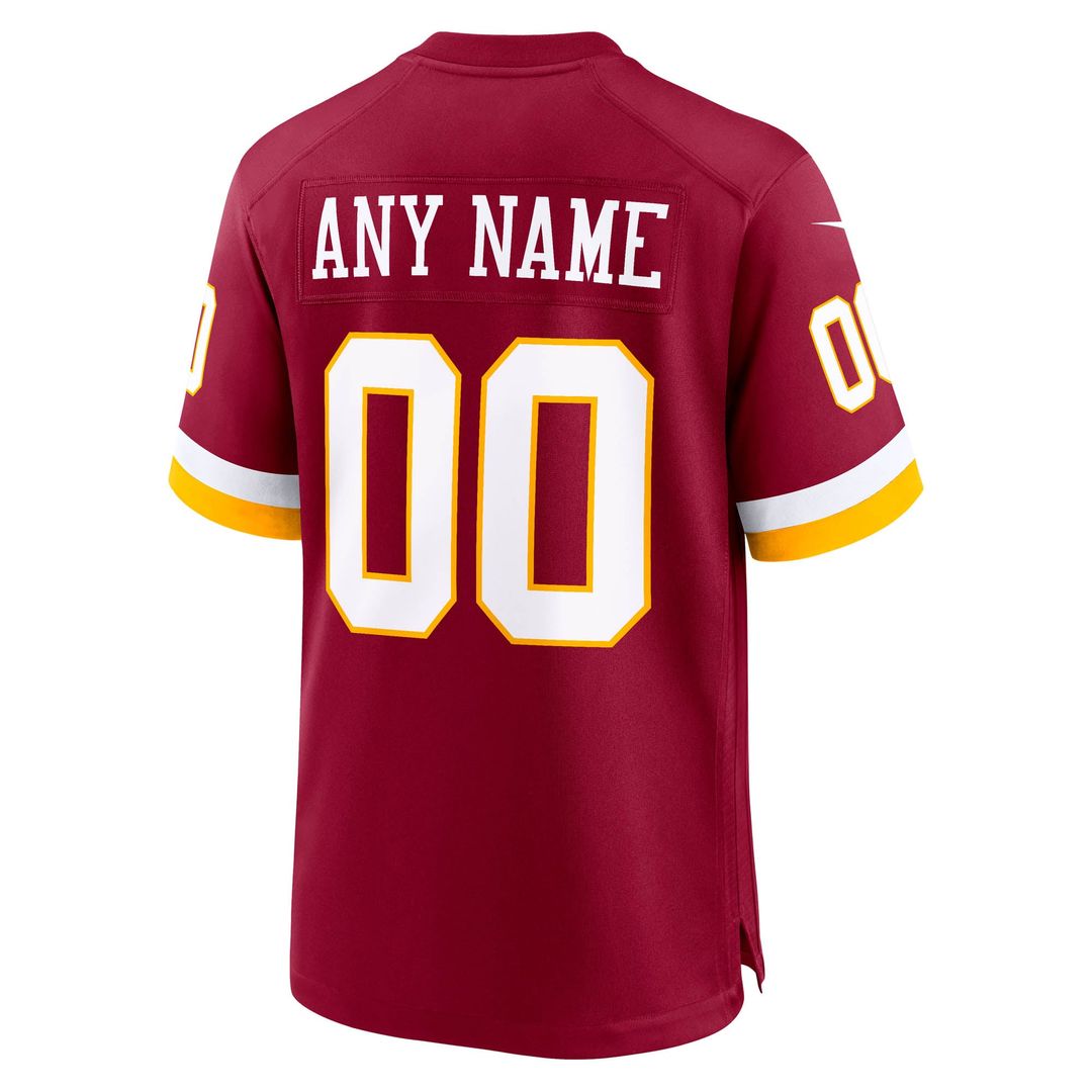 Washington Commanders Nike Black Hail Raiser Alternate Custom Game Jersey