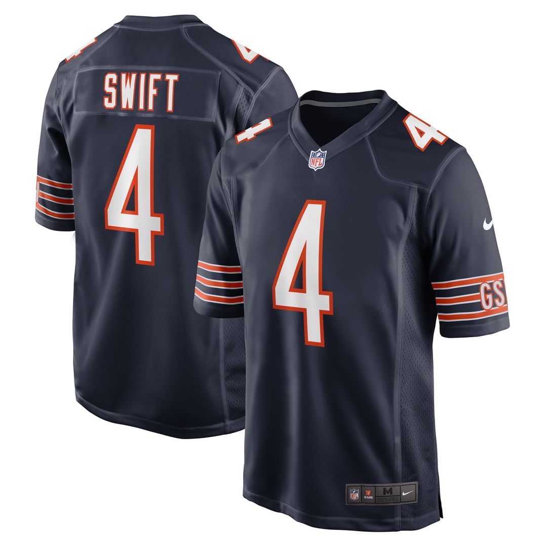 Chicago Bears D'Andre Swift Nike Navy Game Jersey