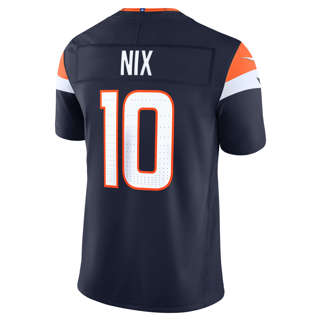 Denver Broncos Bo Nix Nike White Vapor F.U.S.E. Stitched Limited Jersey