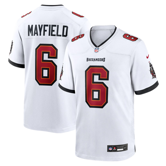 Tampa Bay Buccaneers Baker Mayfield Nike White Away Game Jersey