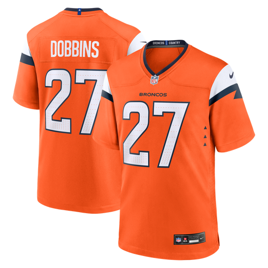Denver Broncos J.K. Dobbins Nike Orange Team Game Jersey