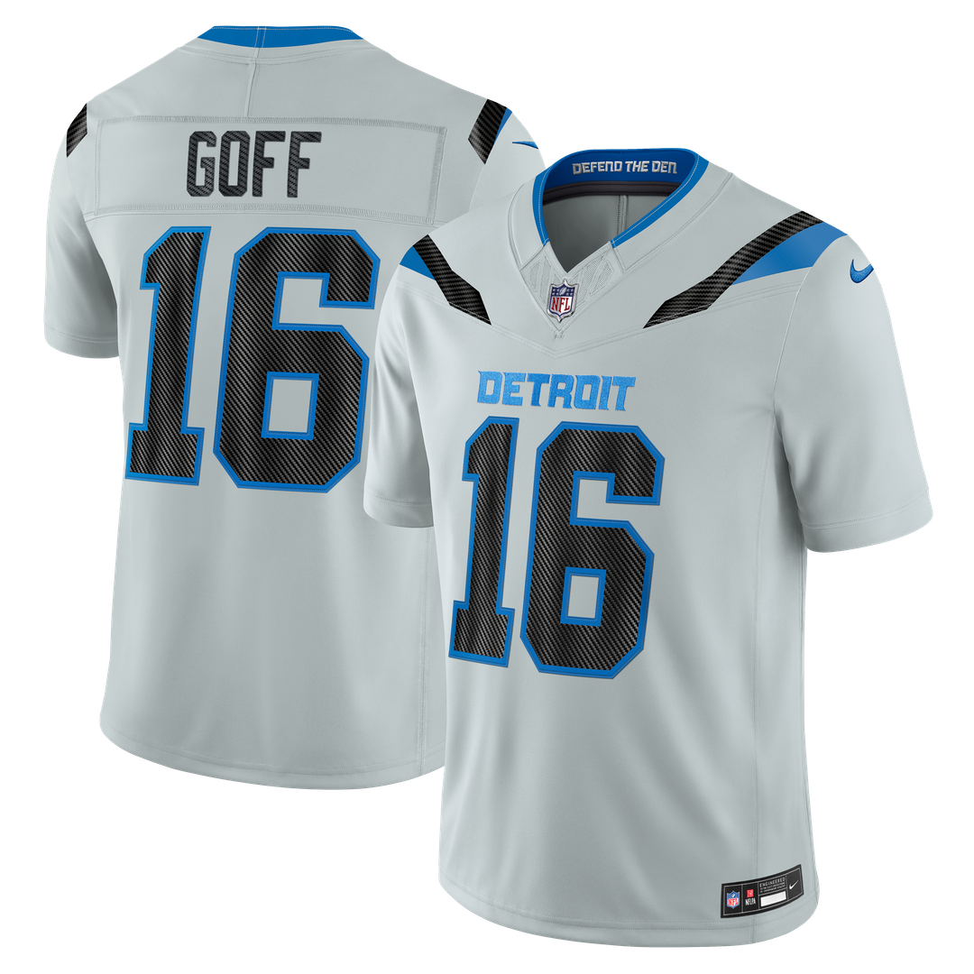Detroit Lions Jared Goff Nike Silver 2026 Rivalries Collection Stitched Limited Jersey