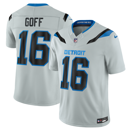 Detroit Lions Jared Goff Nike Silver 2026 Rivalries Collection Stitched Limited Jersey