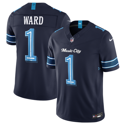 Tennessee Titans Cameron Ward Nike Navy 2026 Rivalries Collection Stitched Limited Jersey