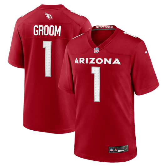 Arizona Cardinals Number 1 Groom Nike Cardinal Game Jersey
