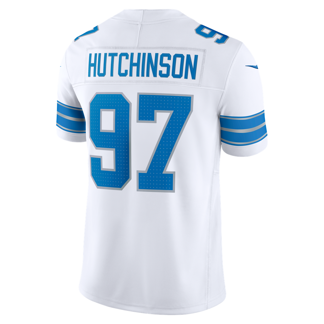 Detroit Lions Aidan Hutchinson Nike White Vapor F.U.S.E. Stitched Limited Jersey