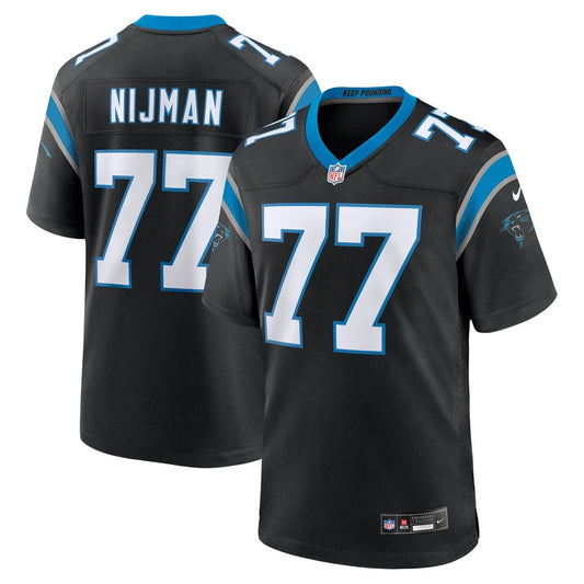 Carolina Panthers Yosh Nijman Nike Black Game Jersey