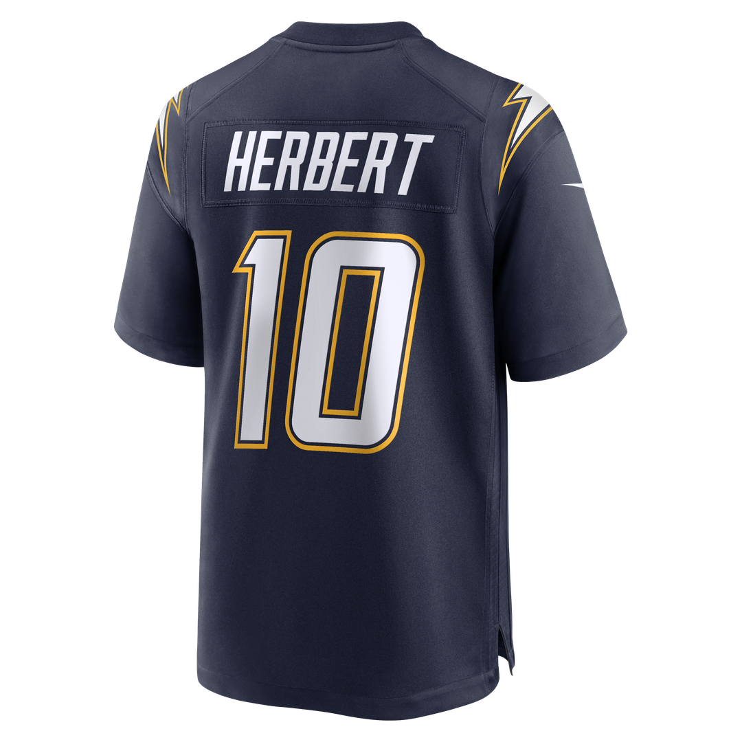 Los Angeles Chargers Justin Herbert Nike Gold Alternate Charger Power Game Player Jersey