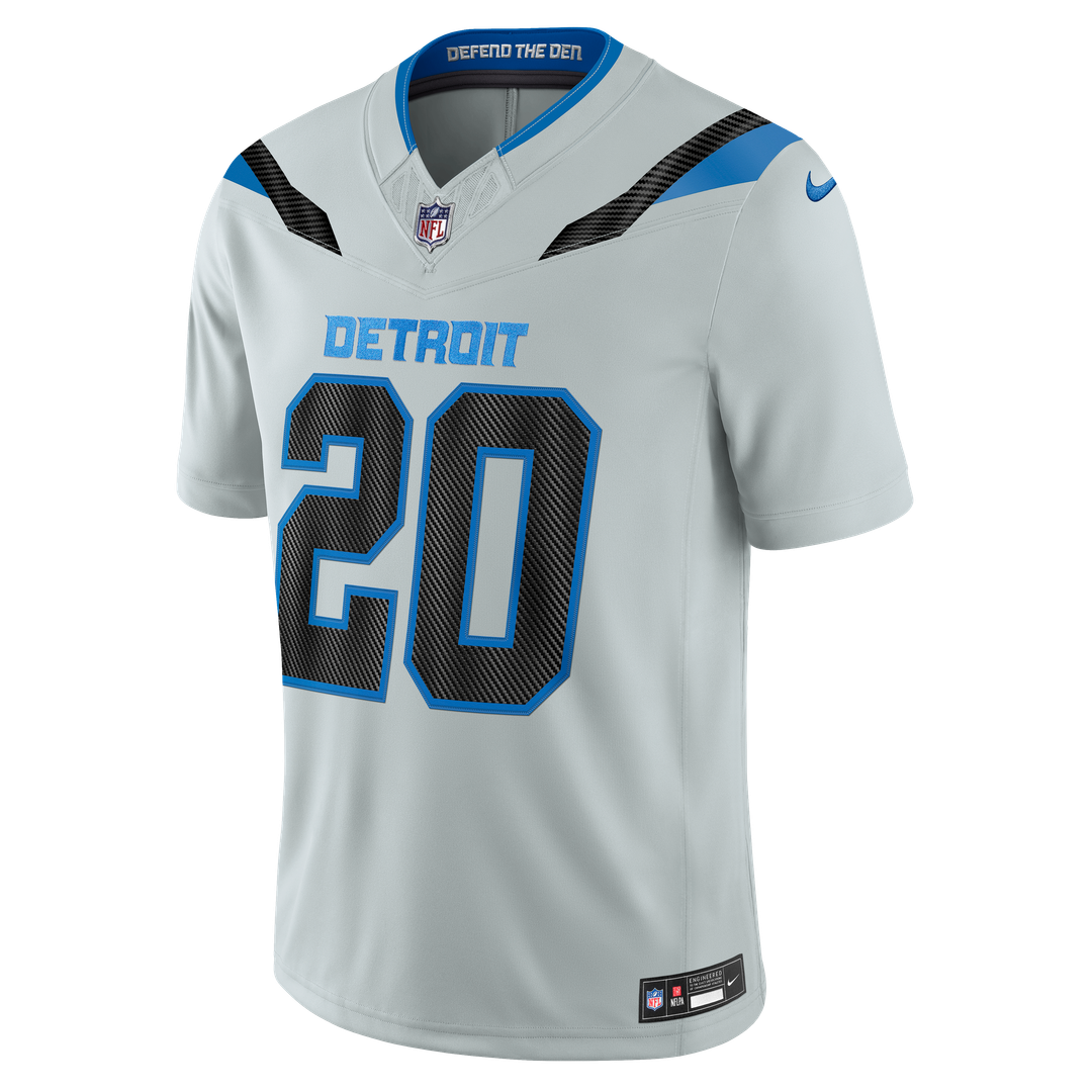 Detroit Lions Barry Sanders Nike Silver 2026 Rivalries Collection Stitched Limited Jersey