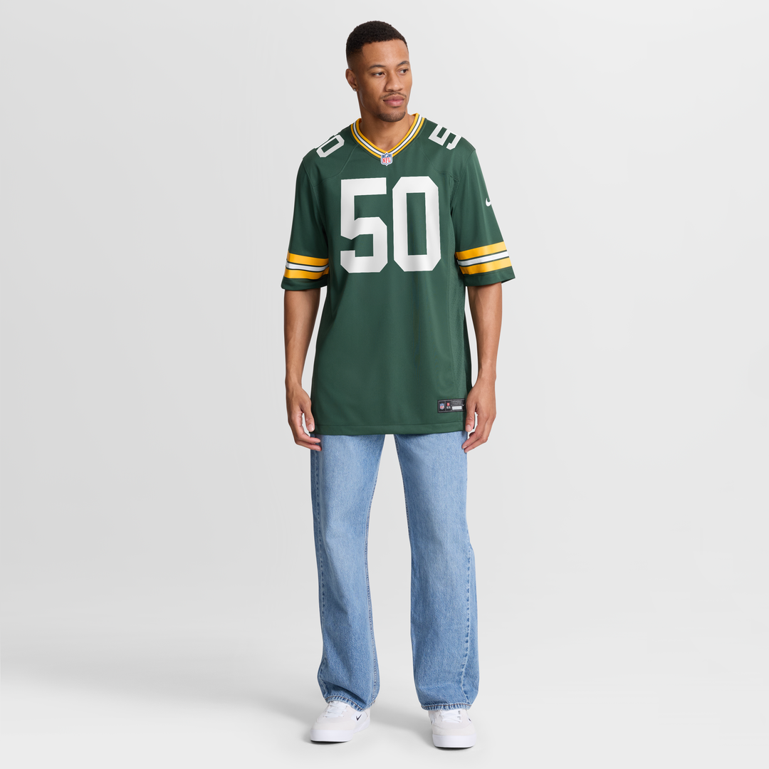 Green Bay Packers Zach Tom Nike Green Game Player Jersey