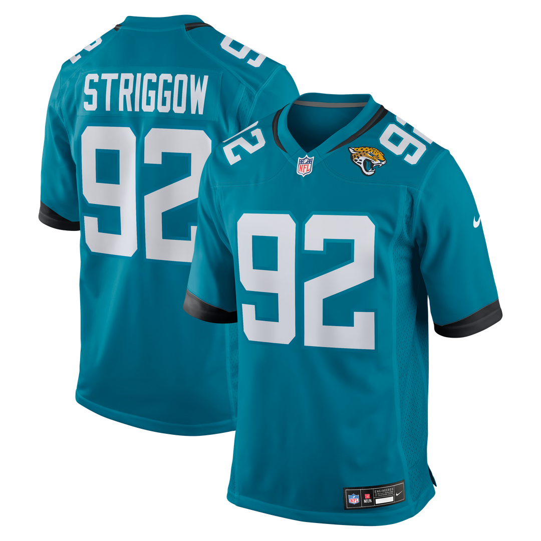 Jacksonville Jaguars Danny Striggow Nike Teal Team Game Jersey