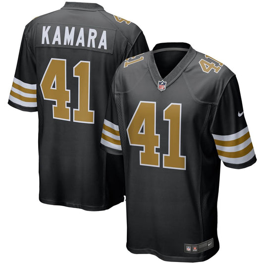 New Orleans Saints Alvin Kamara Nike Black Alternate Game Jersey