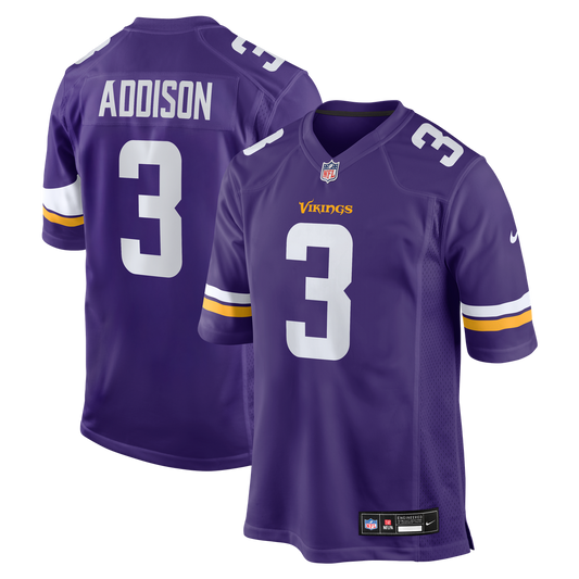 Minnesota Vikings Jordan Addison Nike Purple Game Jersey