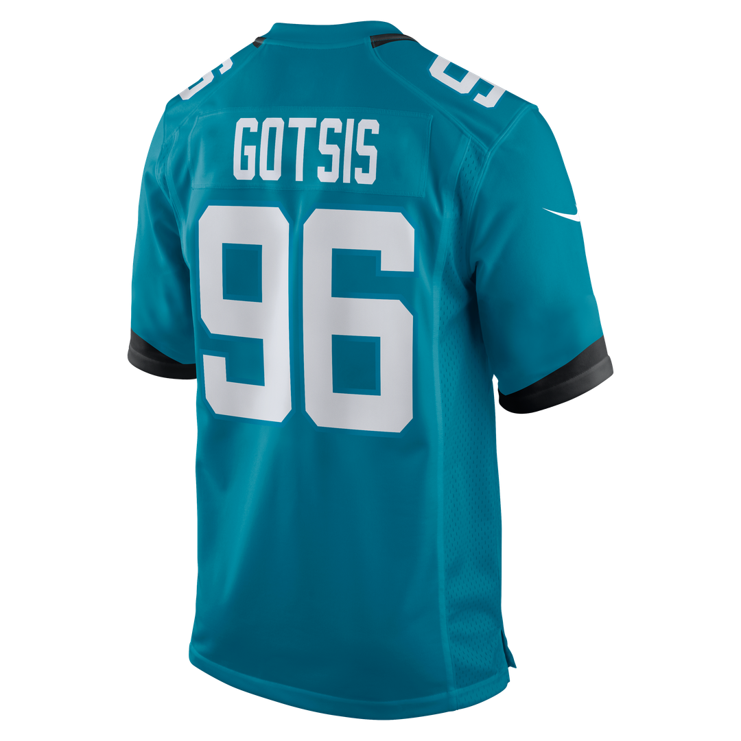 Jacksonville Jaguars Adam Gotsis Nike Teal Game Jersey