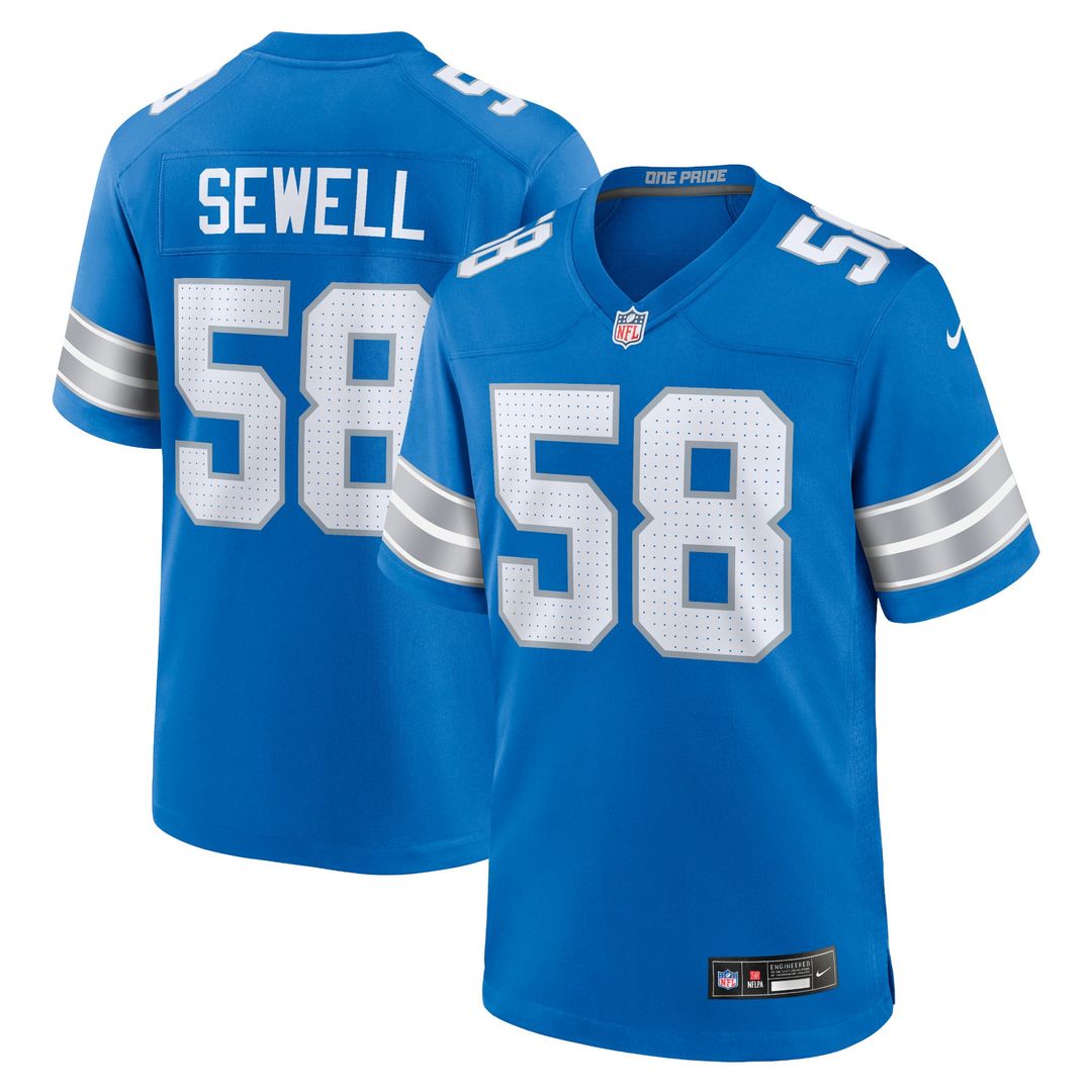 Detroit Lions Penei Sewell Nike White Game Jersey