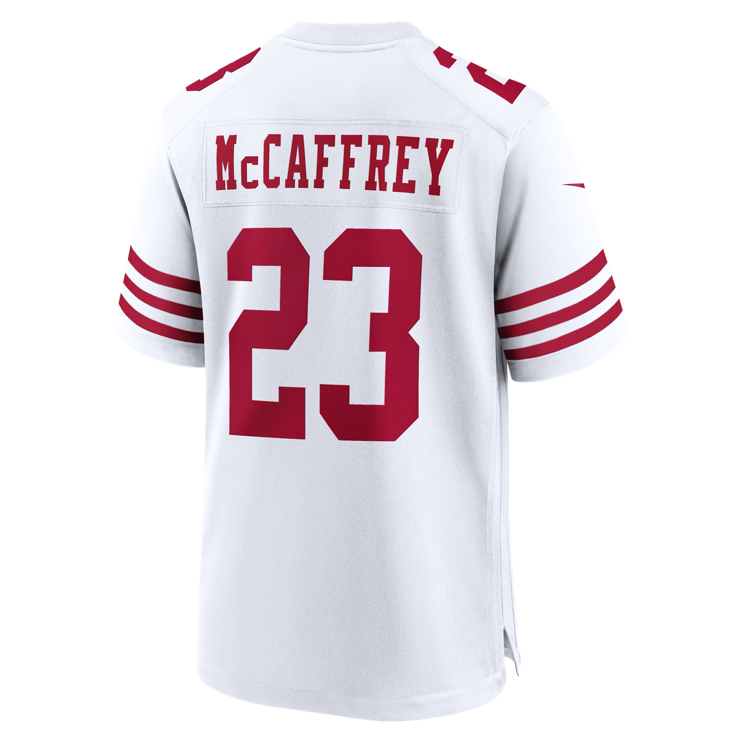 San Francisco 49ers Christian McCaffrey Nike White 80th Anniversary Game Jersey