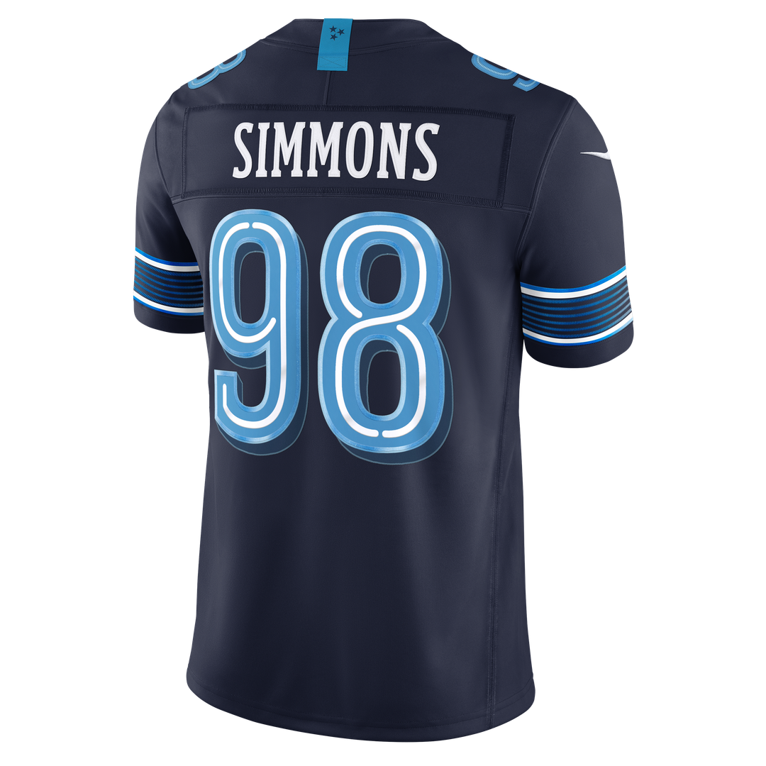 Tennessee Titans Jeffery Simmons Nike Navy 2026 Rivalries Collection Stitched Limited Jersey