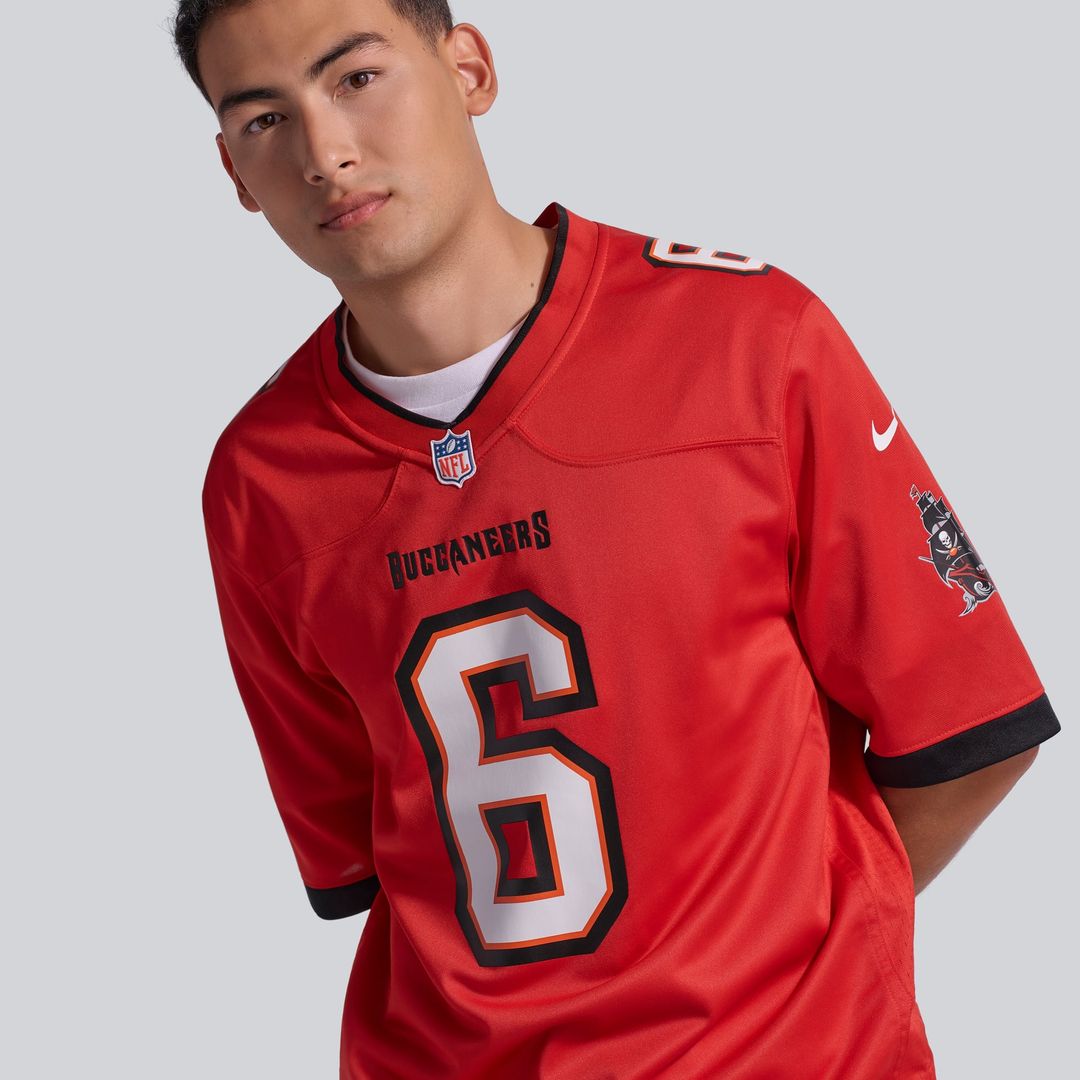 Tampa Bay Buccaneers Baker Mayfield Nike Orange Throwback Game Jersey