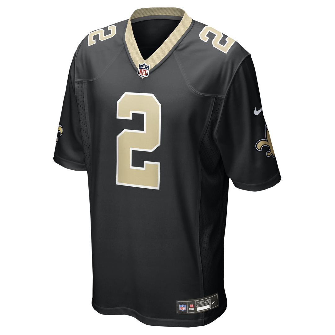 New Orleans Saints Spencer Rattler Nike Black Team Game Jersey