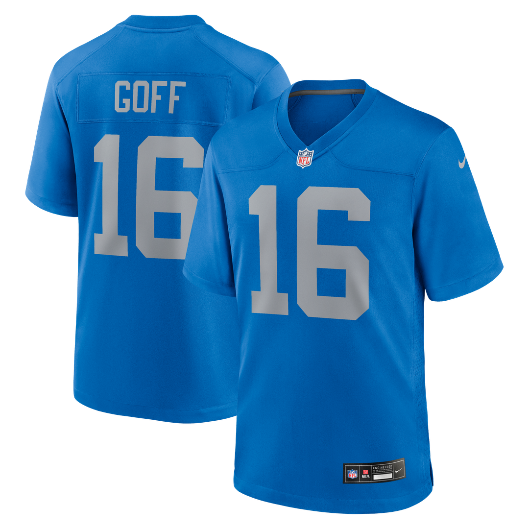 Detroit Lions Jared Goff Nike Blue Alternate Game Jersey