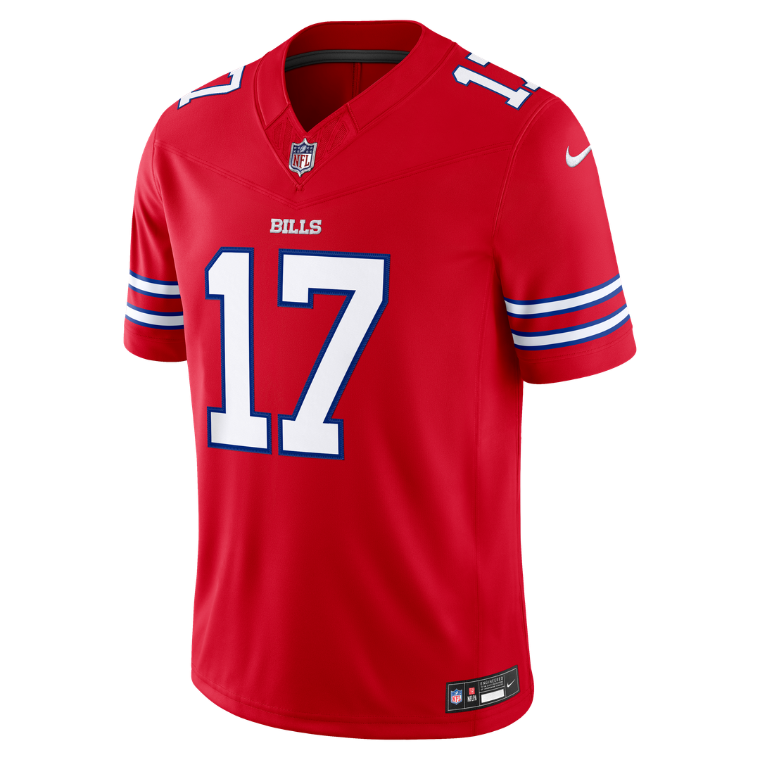 Buffalo Bills Josh Allen Nike Red Alternate Vapor F.U.S.E. Stitched Limited Jersey