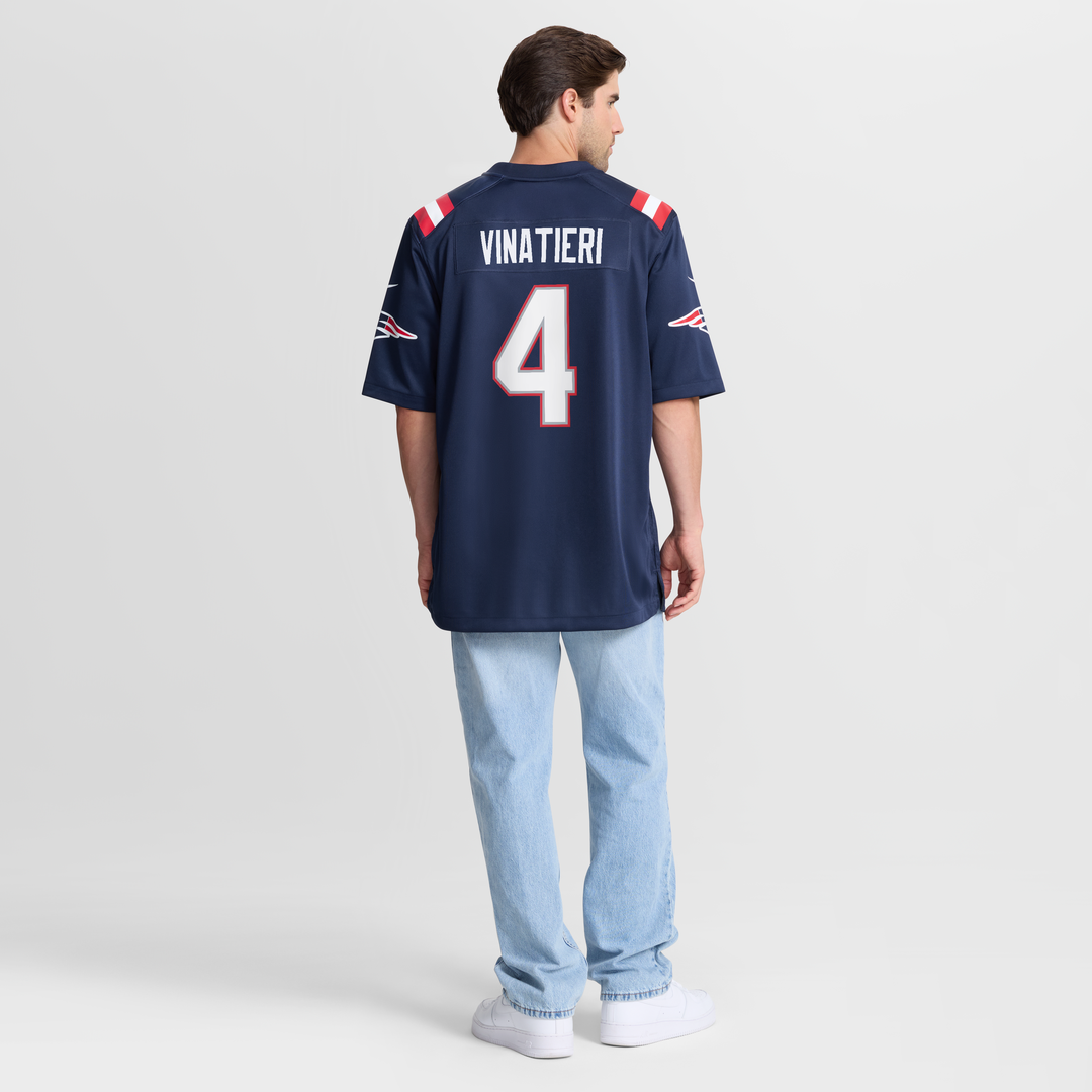New England Patriots Adam Vinatieri Nike Navy Team Retired Game Jersey