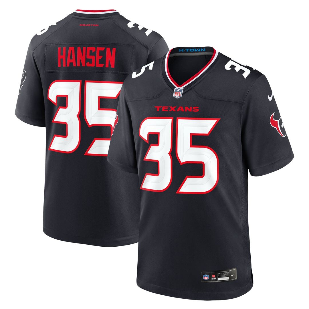 Houston Texans Jake Hansen Nike Navy Team Game Jersey