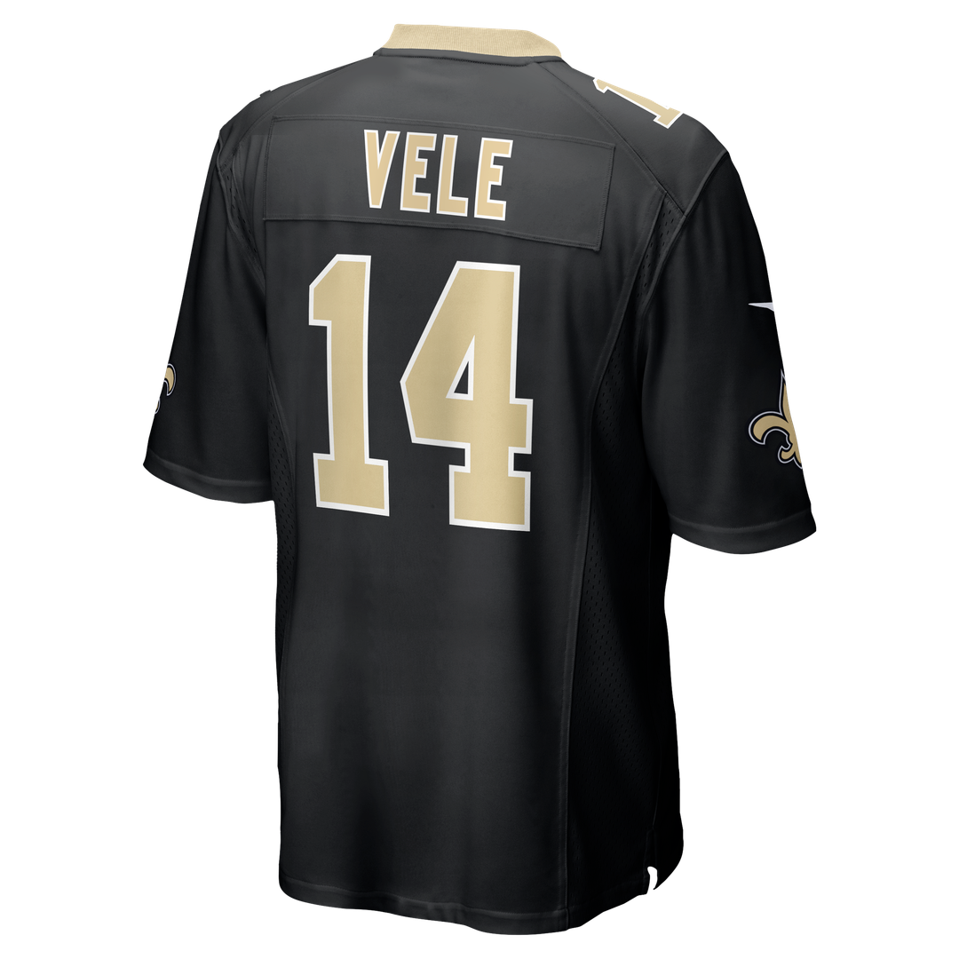 New Orleans Saints Devaughn Vele Nike Black Team Game Jersey