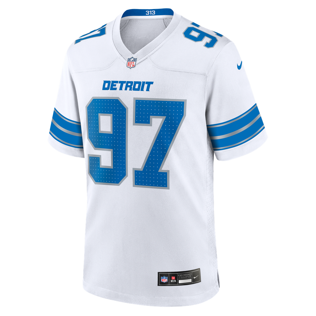 Detroit Lions Aidan Hutchinson Nike White Game Jersey
