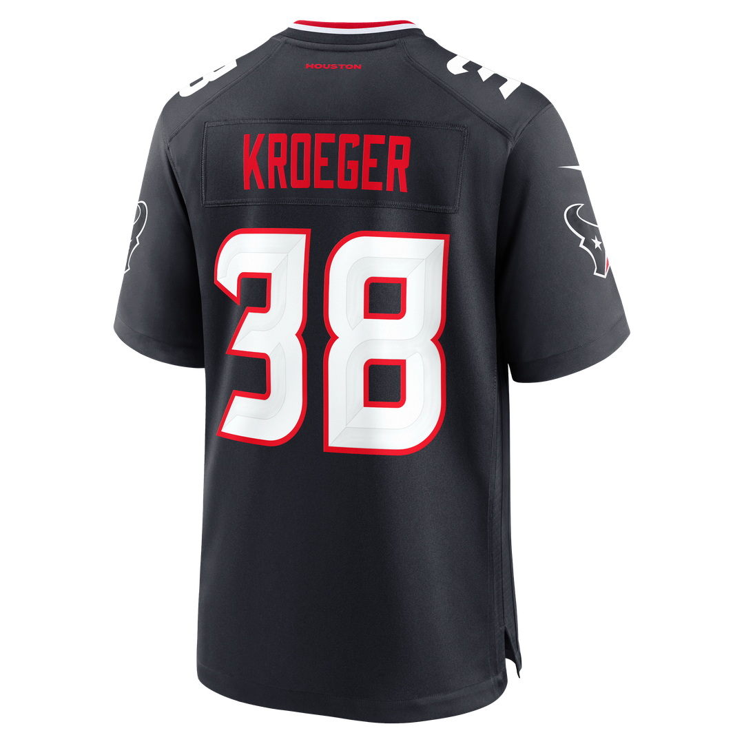 Houston Texans Kai Kroeger Nike Navy Team Game Jersey