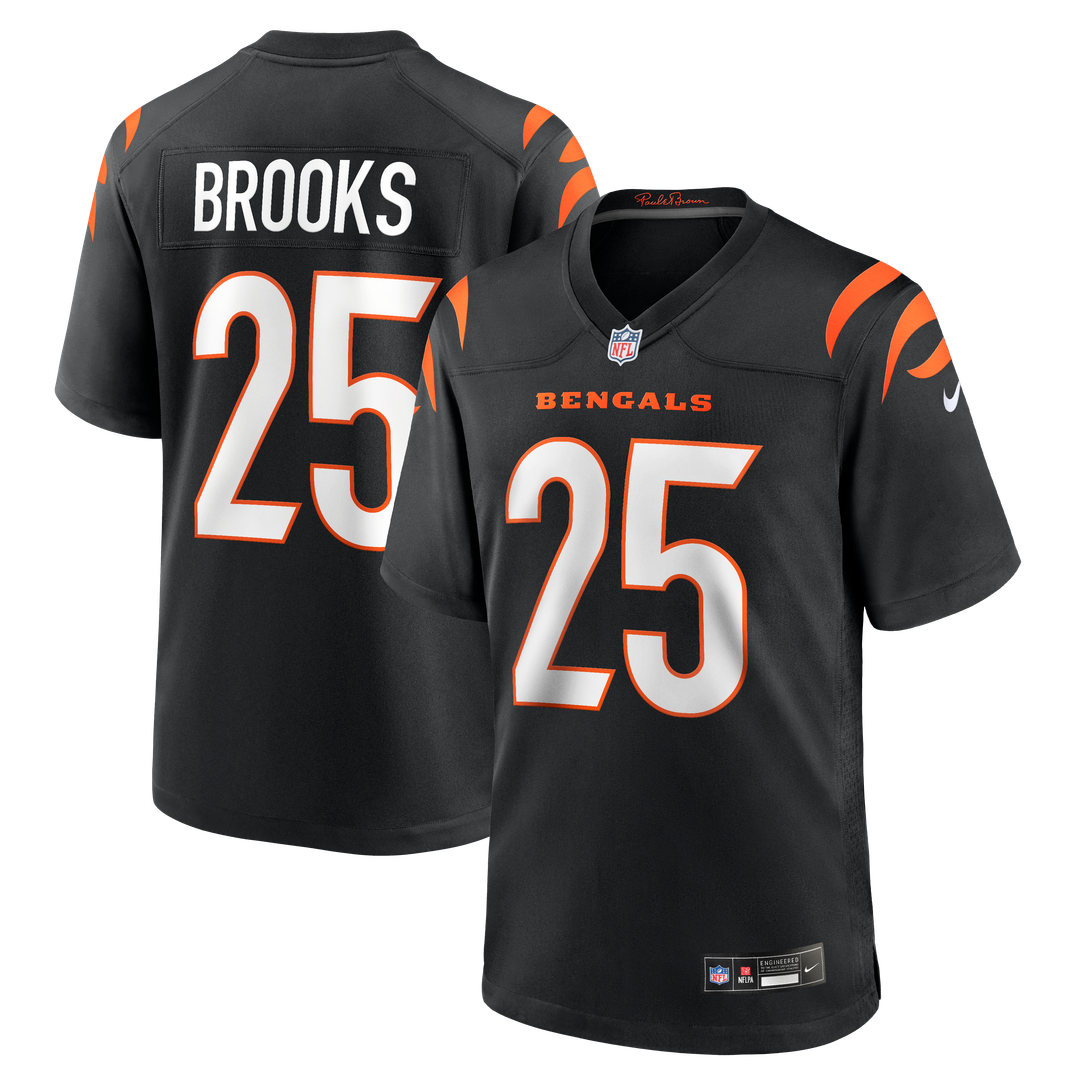 Cincinnati Bengals Tahj Brooks Nike Black Team Game Jersey