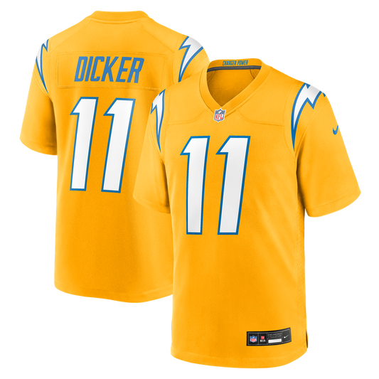 Los Angeles Chargers Cameron Dicker Nike Gold Alternate Game Jersey