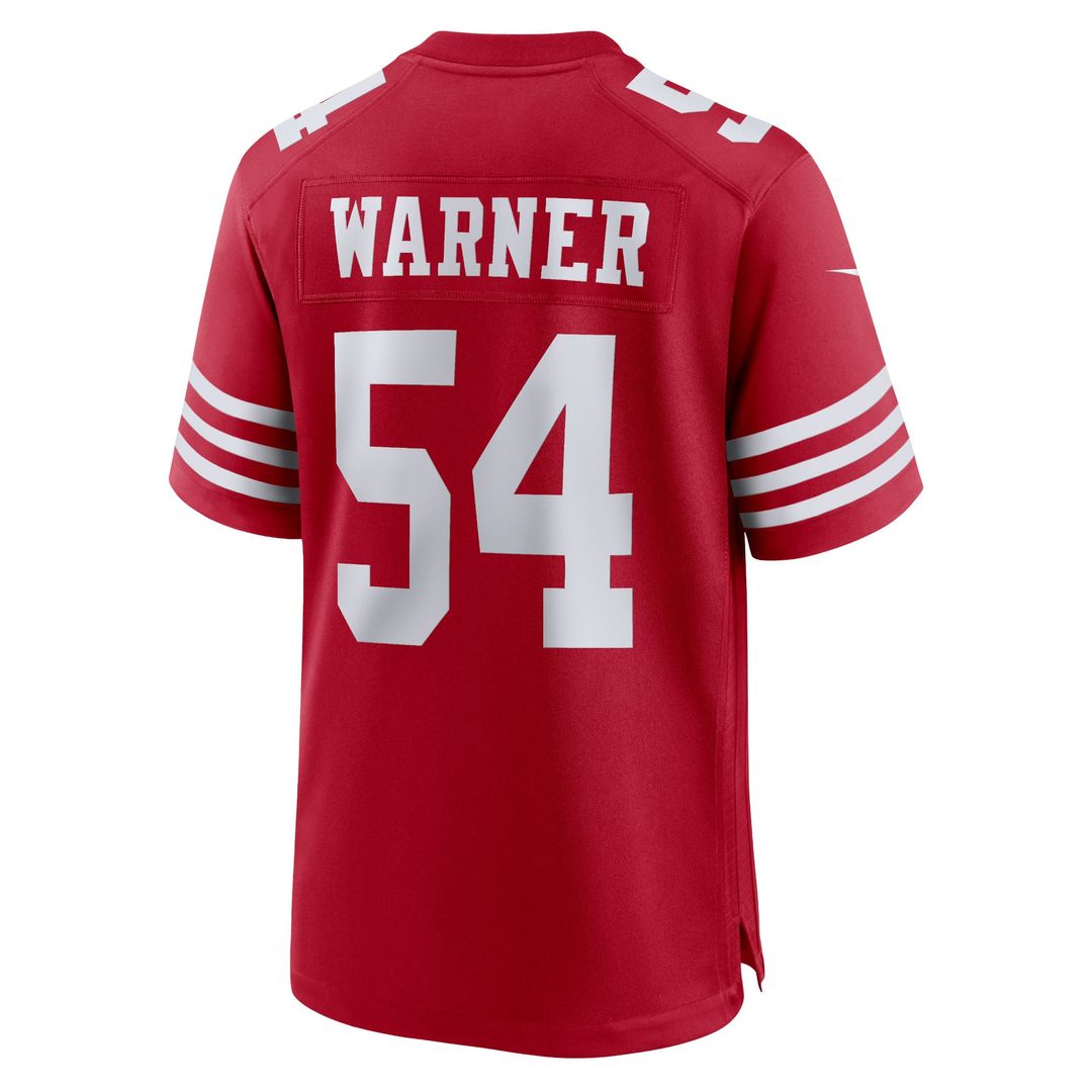 San Francisco 49ers Fred Warner Nike White Player Game Jersey