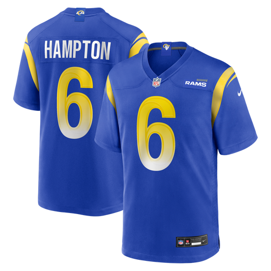 Los Angeles Rams Nick Hampton Nike Royal Team Game Jersey