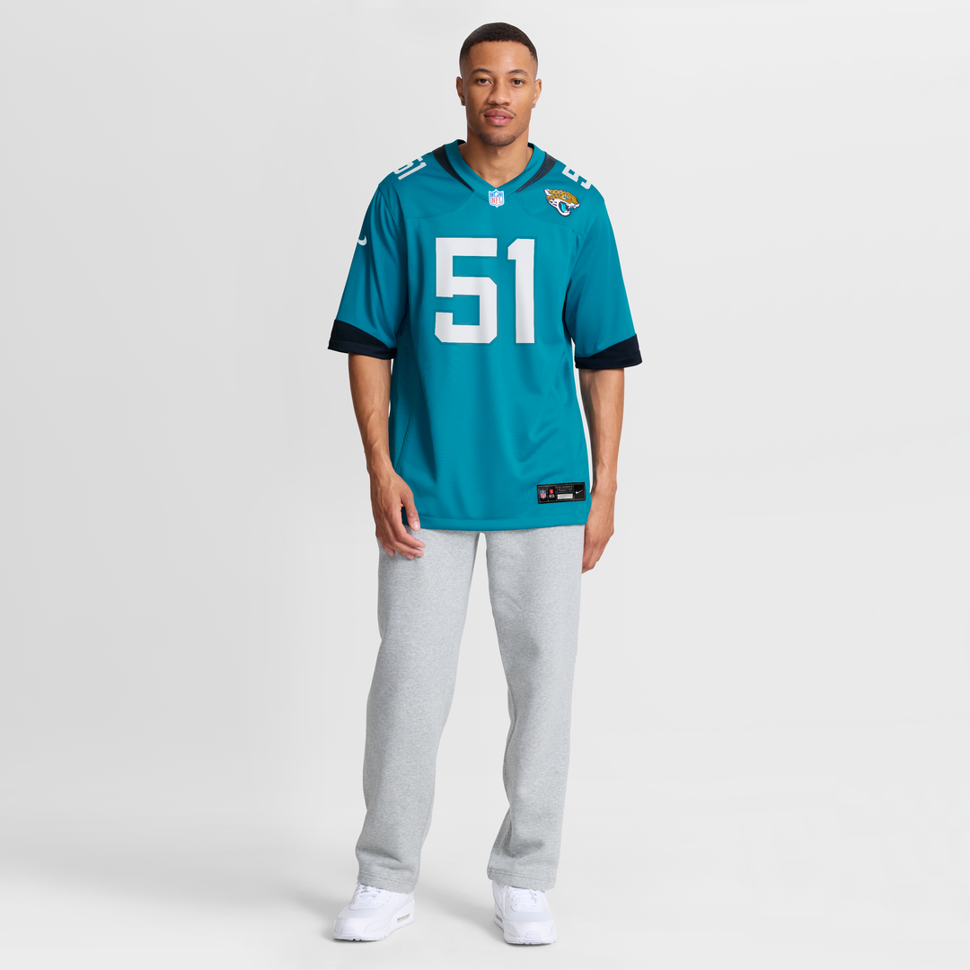 Jacksonville Jaguars Ventrell Miller Nike Teal Game Jersey