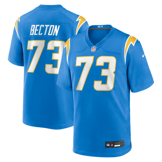 Los Angeles Chargers Mekhi Becton Nike Powder Blue Team Game Jersey