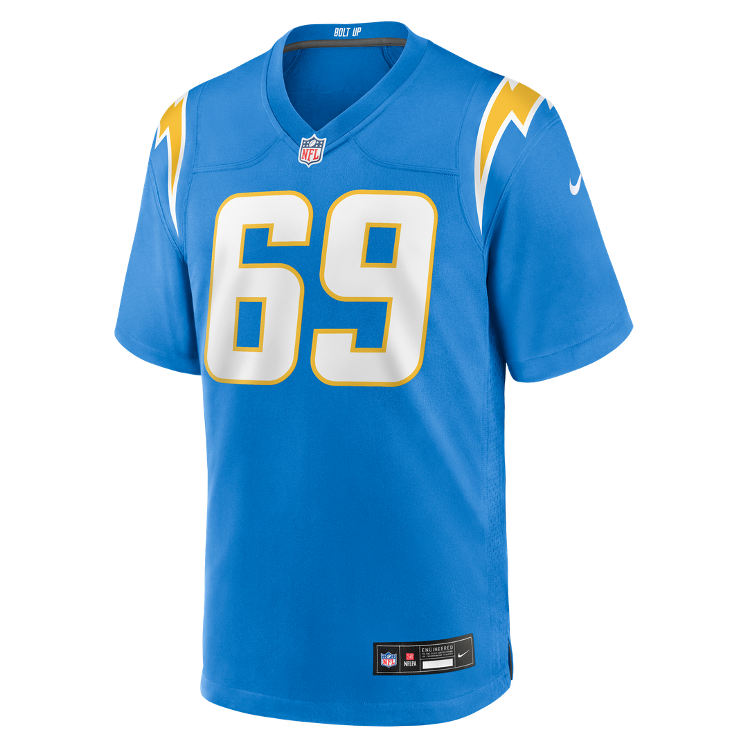 Los Angeles Chargers Josh Fuga Nike Powder Blue Team Game Jersey