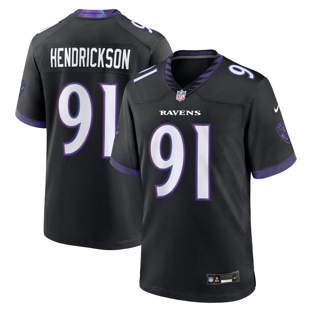 Baltimore Ravens Trey Hendrickson Nike Black Alternate Game Jersey