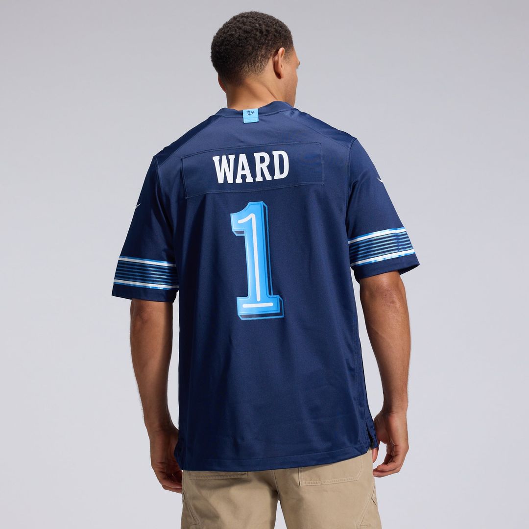 Tennessee Titans Cameron Ward Nike Navy 2026 Rivalries Collection Game Jersey