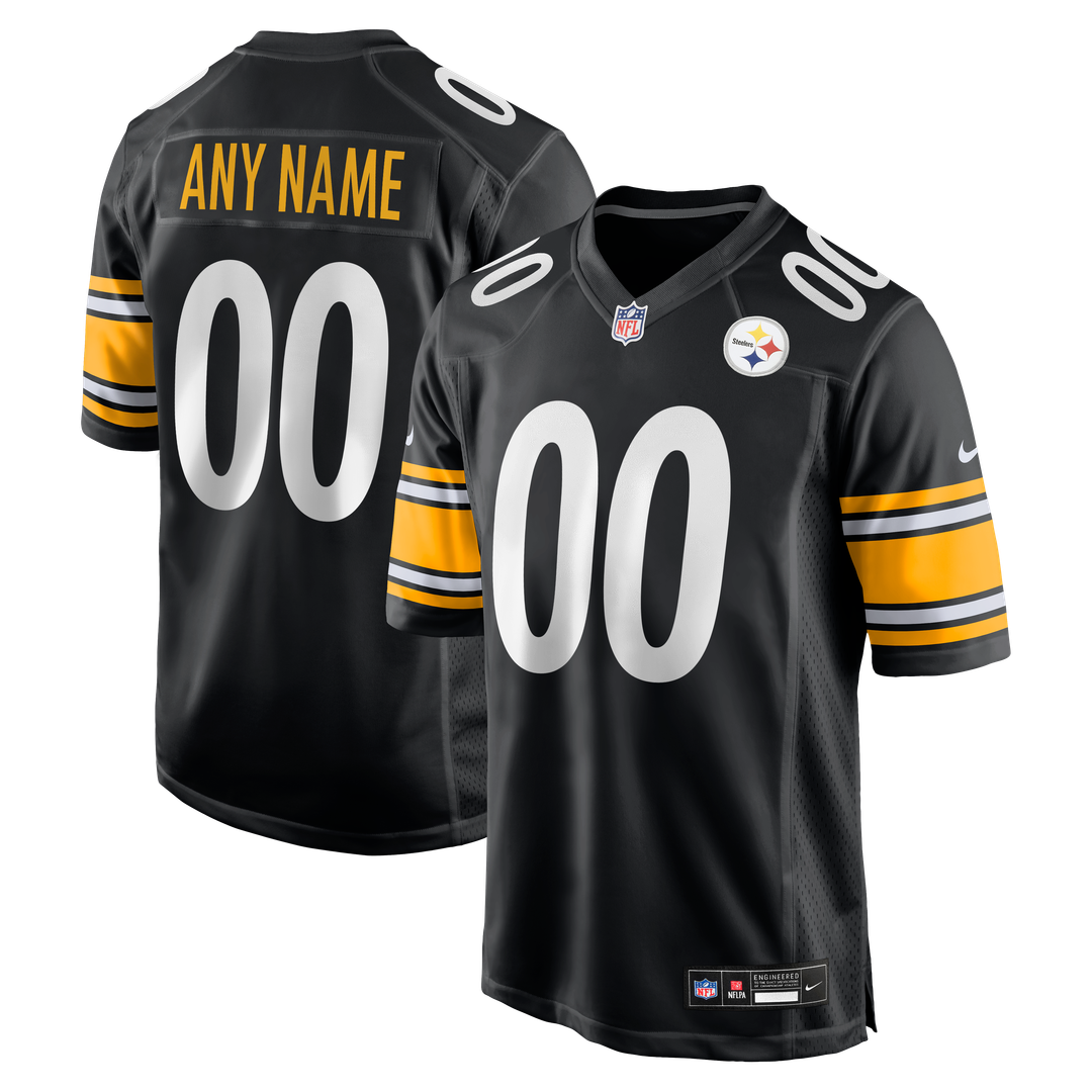 Pittsburgh Steelers Nike Black Custom Game Jersey