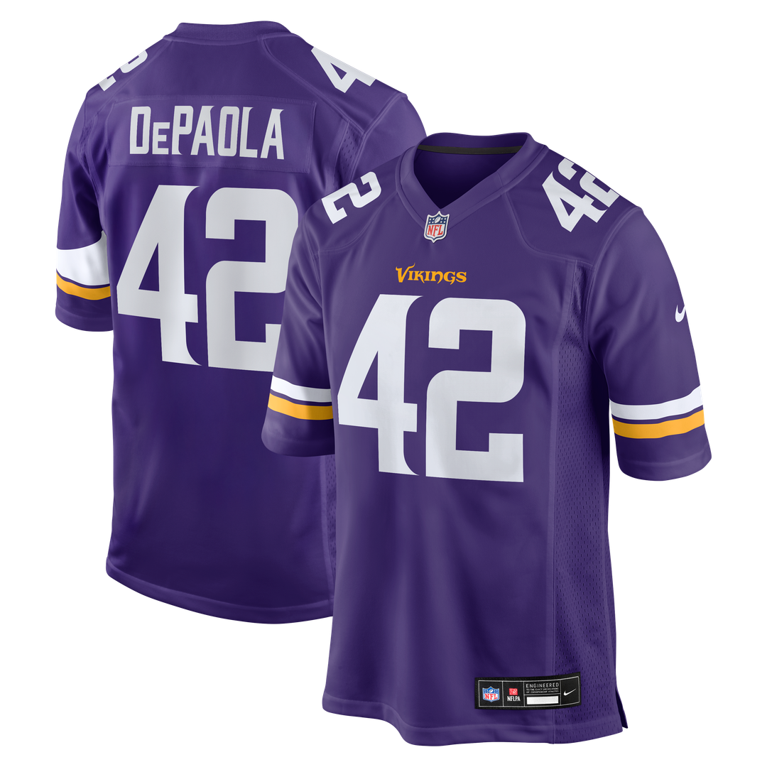 Minnesota Vikings Andrew DePaola Nike Purple Game Jersey