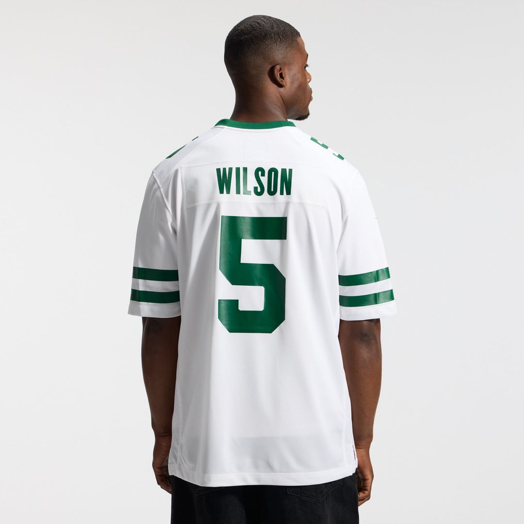 New York Jets Garrett Wilson Nike Legacy Black Alternate Game Jersey