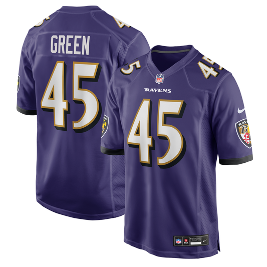 Baltimore Ravens Mike Green Nike Purple Team Game Jersey