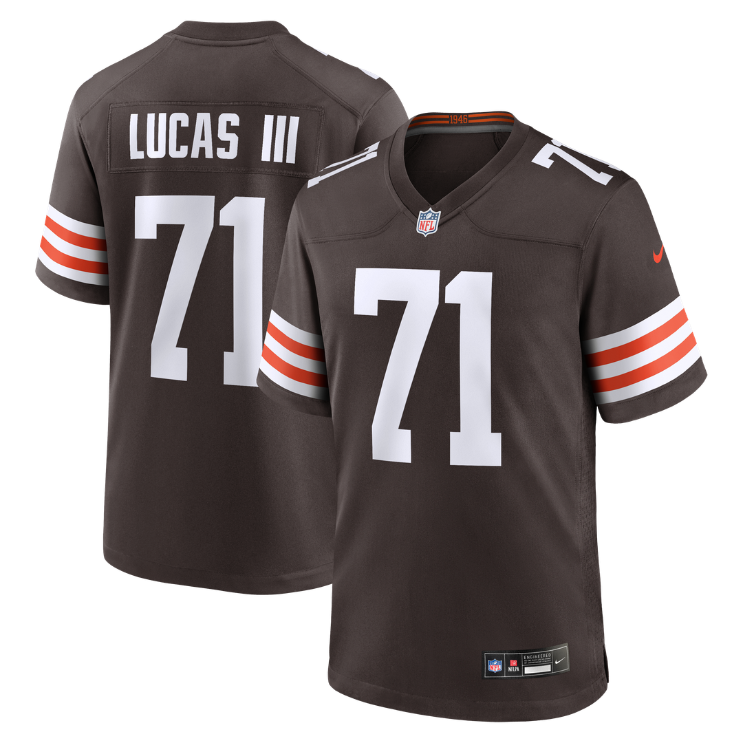 Cleveland Browns Cornelius Lucas Nike Brown Team Game Jersey