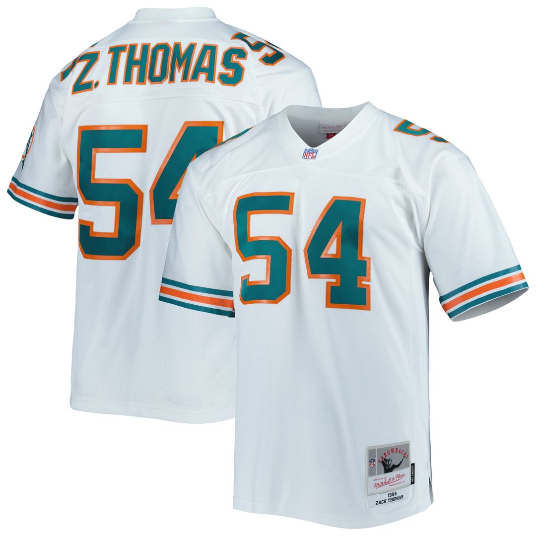 Miami Dolphins Zach Thomas Mitchell & Ness Aqua Legacy Replica Jersey