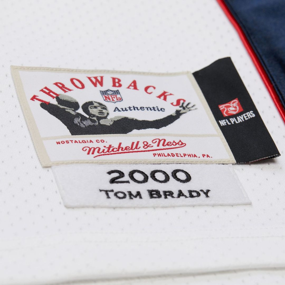 New England Patriots Tom Brady Mitchell & Ness White 2000 Big & Tall Legacy Replica Jersey