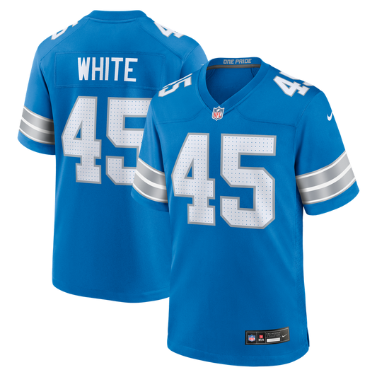 Detroit Lions Devin White Nike Blue Team Game Jersey