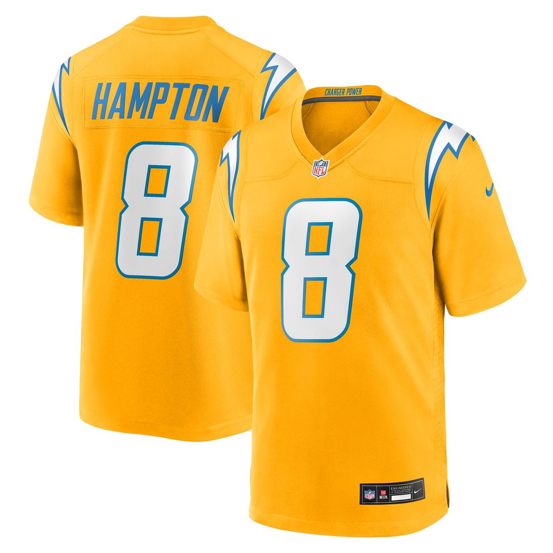 Los Angeles Chargers Omarion Hampton Nike Navy Alternate Super Chargers Game Player Jersey