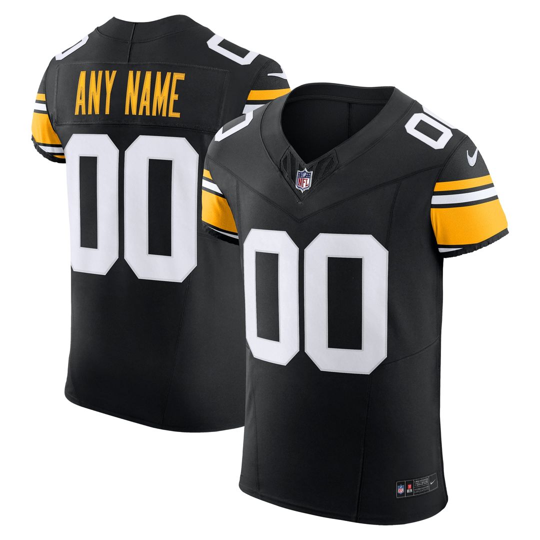 Pittsburgh Steelers Nike Black Vapor F.U.S.E. Elite Custom Jersey