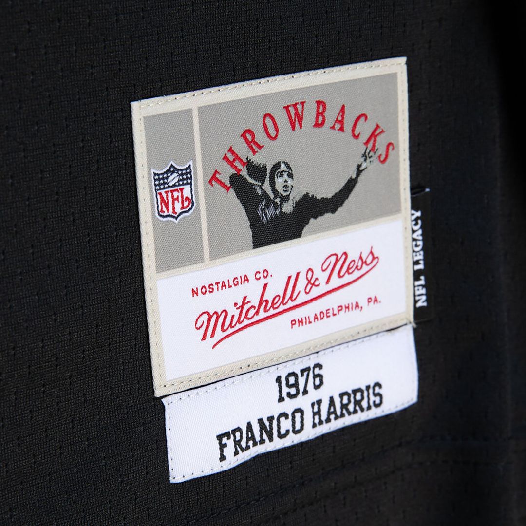 Pittsburgh Steelers Franco Harris Mitchell & Ness Black Legacy Replica Jersey